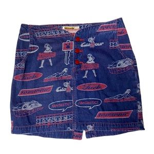 hysteric glamour 90s y2k vintage mini denim skirt
